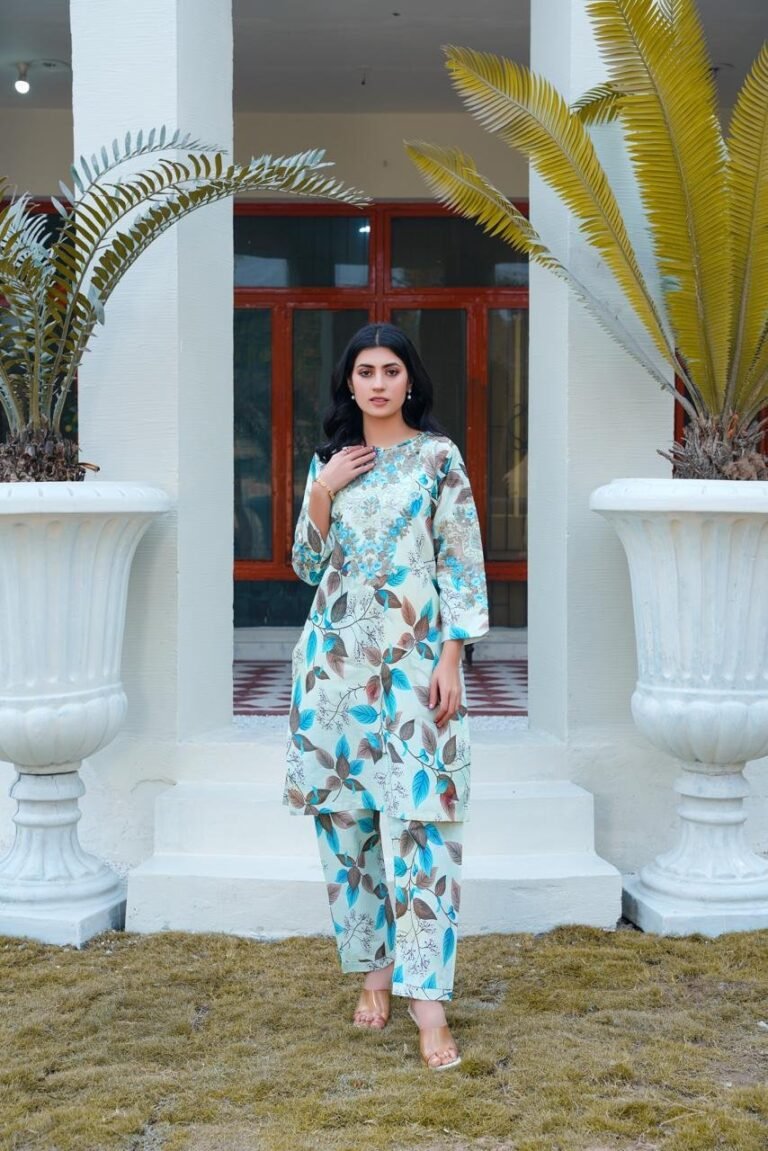 2 PIECE – PRINTED EMBROIDERED LAWN - Image 2